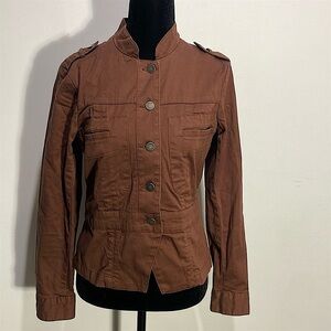 George stretch jacket size 4 brown